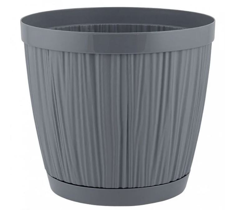 Горшок для цветов InGreen BARCELONA 1,8л, D155мм темно-серый